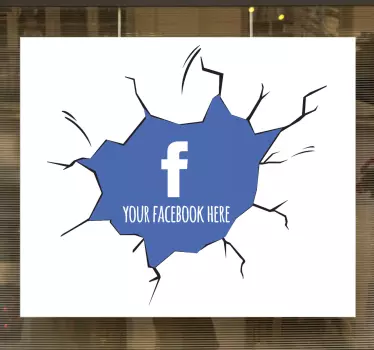Etalage sticker gebarsten muur effect - TenStickers