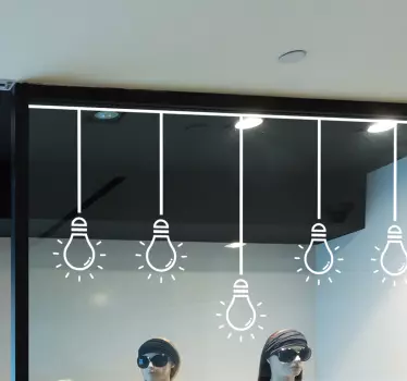 Etalage sticker hangende verlichtingsinstallaties - TenStickers