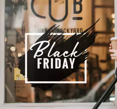 Etalage sticker indrukwekkende black friday - TenStickers