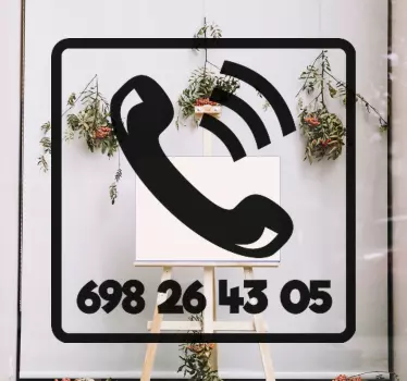 Etalage sticker klassieke telefoon icoon - TenStickers