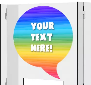Etalage sticker kleurrijke tekstwolk - TenStickers