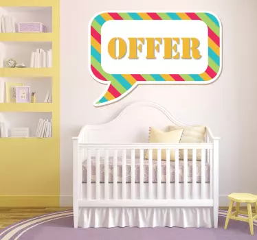 Etalage sticker levendige dialoogballon - TenStickers