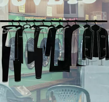 Etalage sticker modehangers display - TenStickers
