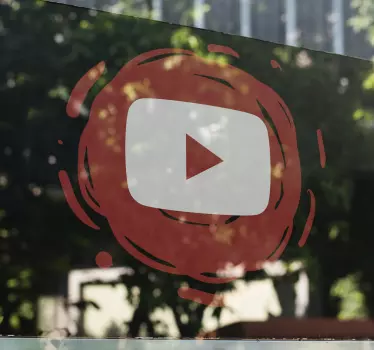 Etalage sticker play button embleem - TenStickers