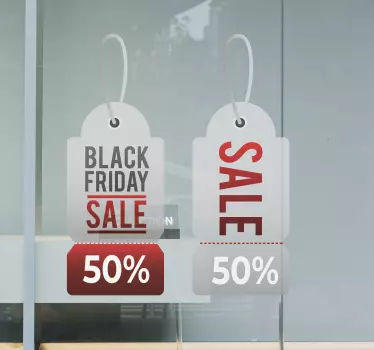 Etalage sticker promotionele kortingen - TenStickers