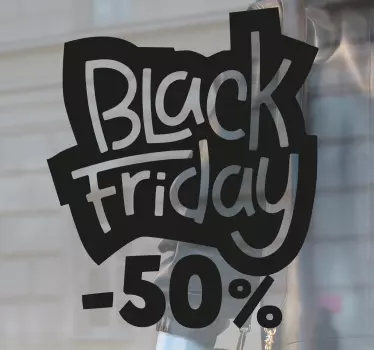 Etalage sticker sale 50 korting black friday - TenStickers