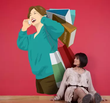 Etalage sticker vrolijke winkelervaring - TenStickers
