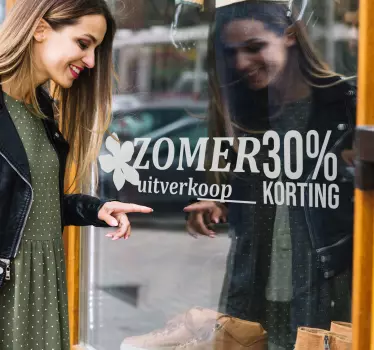 Zomer uitverkoop etallage sticker - TenStickers