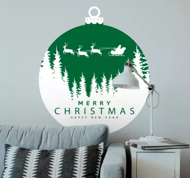 Feestelijk ornamentontwerp kerst sticker - TenStickers