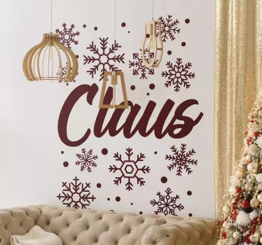 Feestelijk winterontwerp kerst sticker - TenStickers