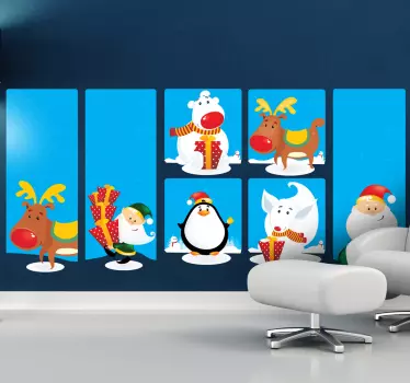 Feestelijke karaktercollectie kerst sticker - TenStickers