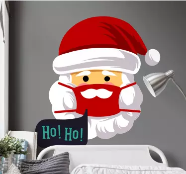 Feestelijke kerstman kunstwerk kerst sticker - TenStickers