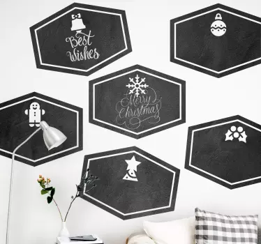 Kerst sticker schoolbord seizoensontwerpen - TenStickers