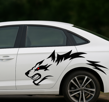 Autosticker fierce wolf side - TenStickers