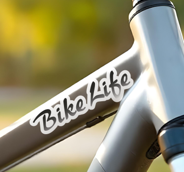 Fiets leven tekst fiets sticker - TenStickers
