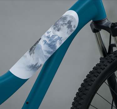 Fiets sticker bevroren maan frame - TenStickers