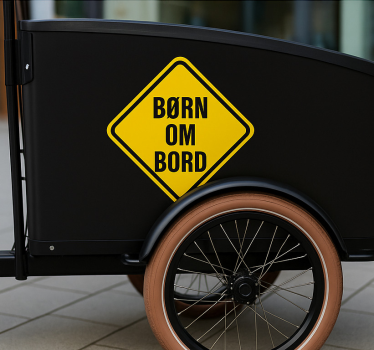 Fiets sticker geboren aan boord - TenStickers