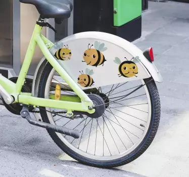 Getekende bijen fiets sticker - TenStickers