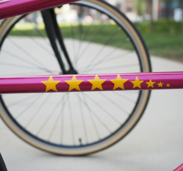Fiets sticker gouden ster flits - TenStickers