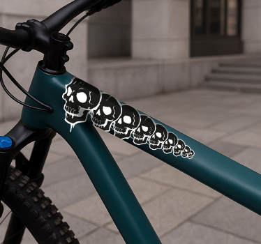 Fiets sticker graffiti skellet trein - TenStickers
