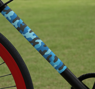 Fiets sticker oceaanblauw patroon - TenStickers