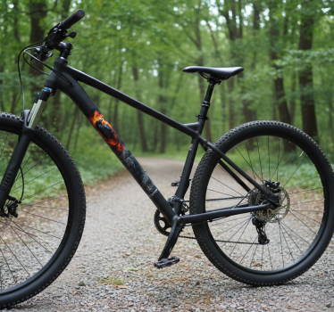 Fiets sticker raven vuur wrap - TenStickers