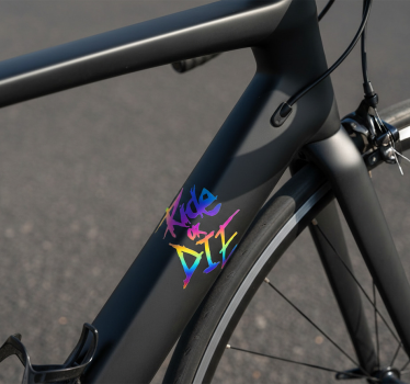 Fiets sticker ride or die tekst - TenStickers