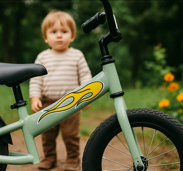 Fiets sticker vlammen - TenStickers