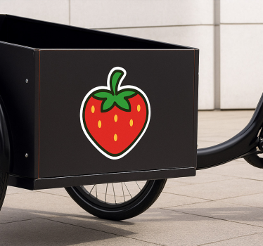 Fiets sticker zoete kers aardbei - TenStickers