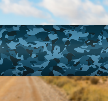 Fietssticker blauw camouflage patroon - TenStickers