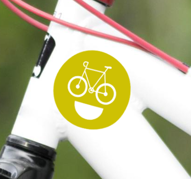 Fiets stickers Fiets glimlach - TenStickers