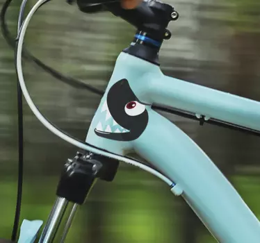 Fiets stickers Haai gezicht - TenStickers