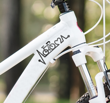 Fiets sticker met hartslag - TenStickers