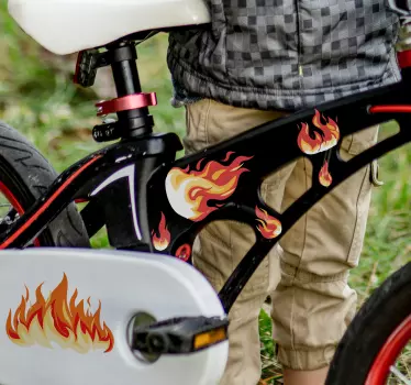 Fietssticker met vuurset - TenStickers