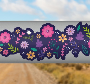 Fietssticker kleurrijk etnische bloemen - TenStickers