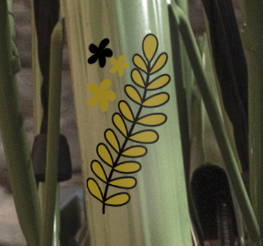 Fiets stickers Planeet en bloem - TenStickers