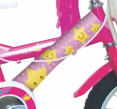 Fiets sticker met ster ontwerp - TenStickers