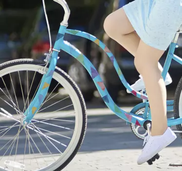 Fiets sticker met volle kleur - TenStickers