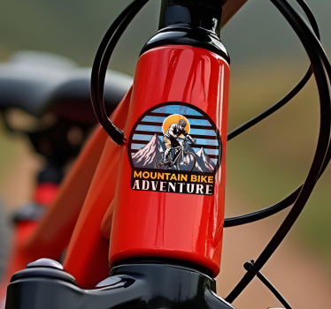 Fietsavontuur fiets sticker - TenStickers