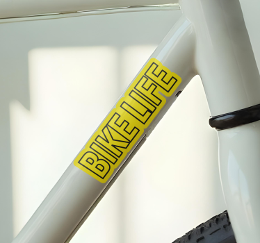 Fietsleven met gele achtergrond fiets sticker - TenStickers