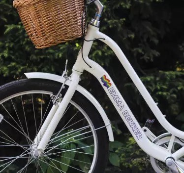 LGBT fietssticker met vlag - TenStickers