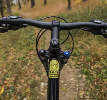 Fietssticker GPS geel - TenStickers