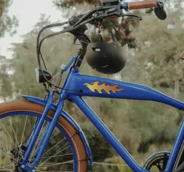 Fiets sticker met vlammen set - TenStickers