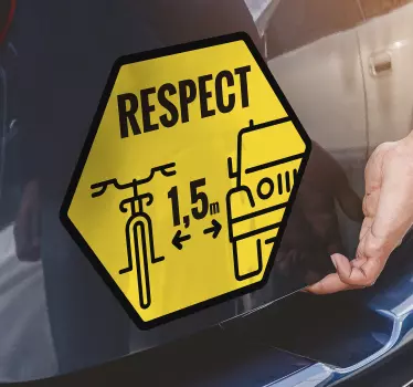 Auto sticker afstand bewaren - TenStickers