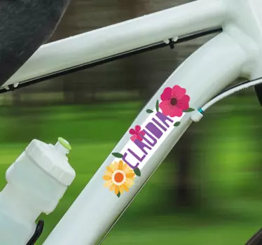 Fiets sticker met naam - TenStickers