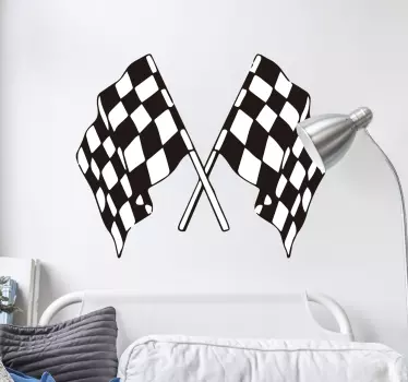 Finish vlaggen Formule 1 sticker - TenStickers