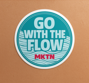 Met de stroom meegaan sticker - TenStickers