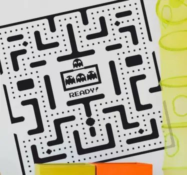 Game PAC-MAN Muuursticker - TenStickers