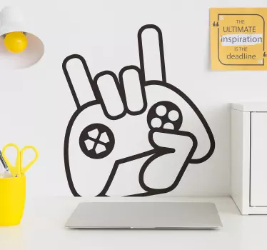 Gamer icoon videogame sticker - TenStickers