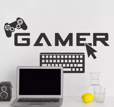 Gamer videogame muursticker - TenStickers